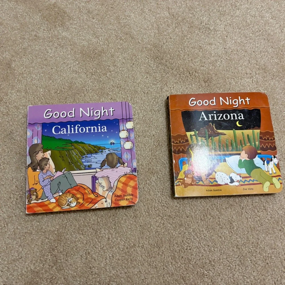 Bundle 2 Good Night California Good‎ Night Arizona Board Books Set Childrens